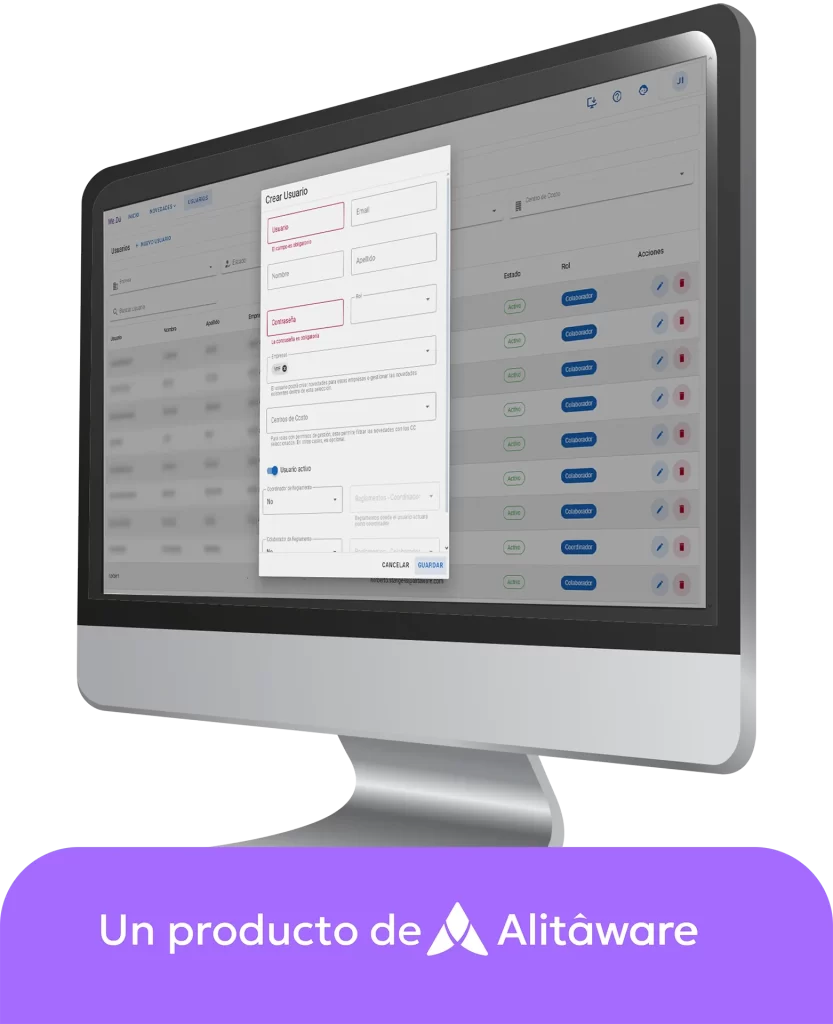 captura de pantalla de we do plataforma de gestión de Alitaware socio estratégico para la transformación digital o digitalización de procesos industriales